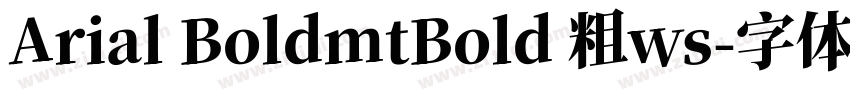 Arial BoldmtBold 粗ws字体转换